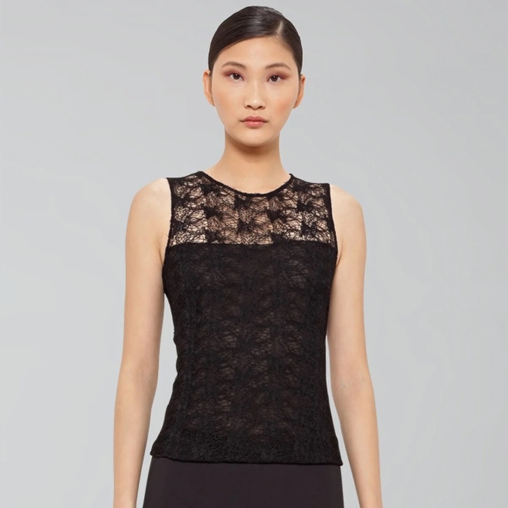 Akris Punto sleeveleace lace mesh top